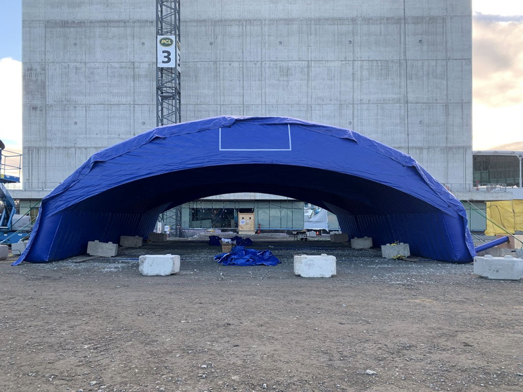 18x18 modular air inflated tent